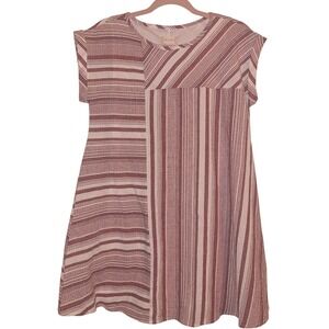 Altar'd State Red and‎ White Dress Size Small Knee Length Feminine Cottagecore